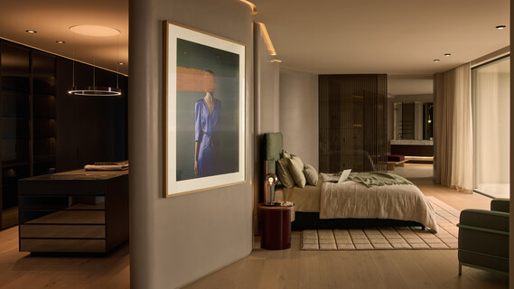Schlaf- & Ankleidezimmer mit einer Mito sospeso