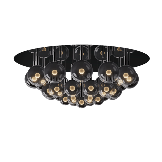 Luminaire in dark chrome