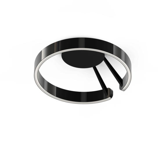 Luminaire in dark chrome