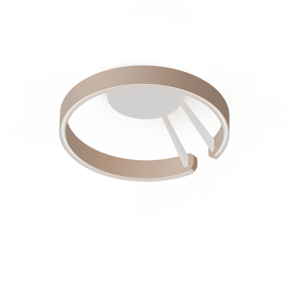 Luminaire in matt gold matt white