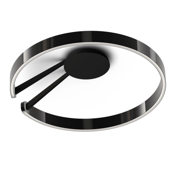 Luminaire in dark chrome