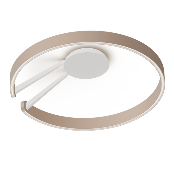 Luminaire in matt gold matt white