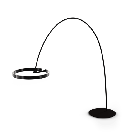Luminaire in dark chrome