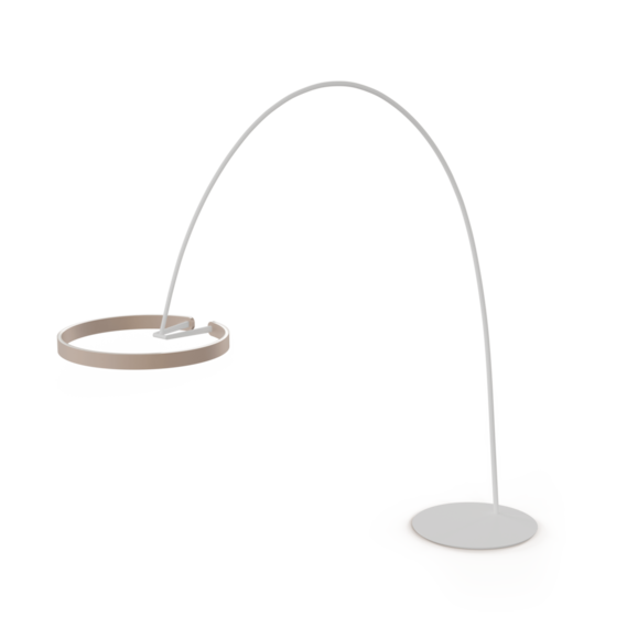 Luminaire in matt gold matt white