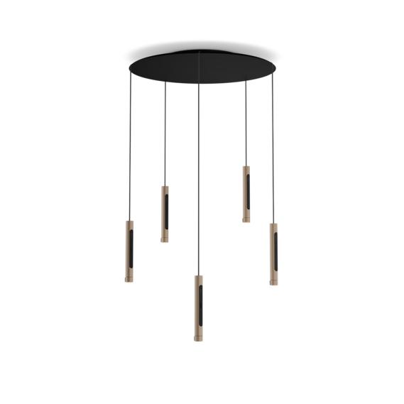 Luminaire in matt gold matt black