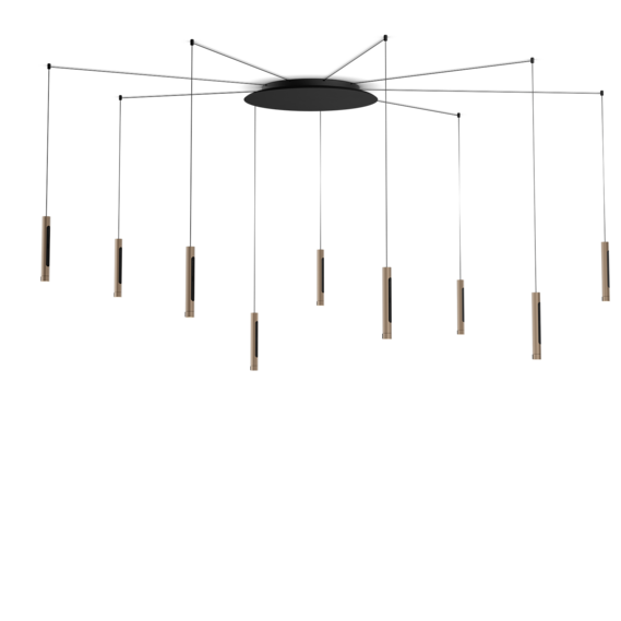 Luminaire in matt gold matt black