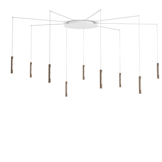 Luminaire in matt gold matt white