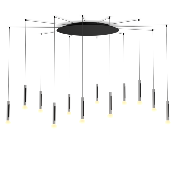 Lampade inmatt silver matt black