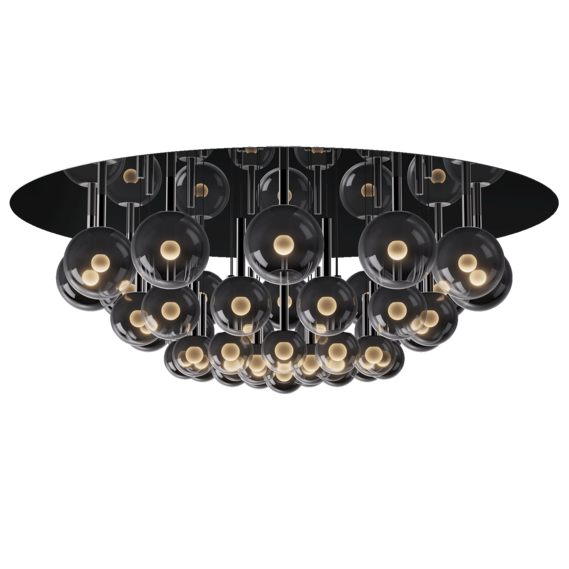 Luminaire in dark chrome