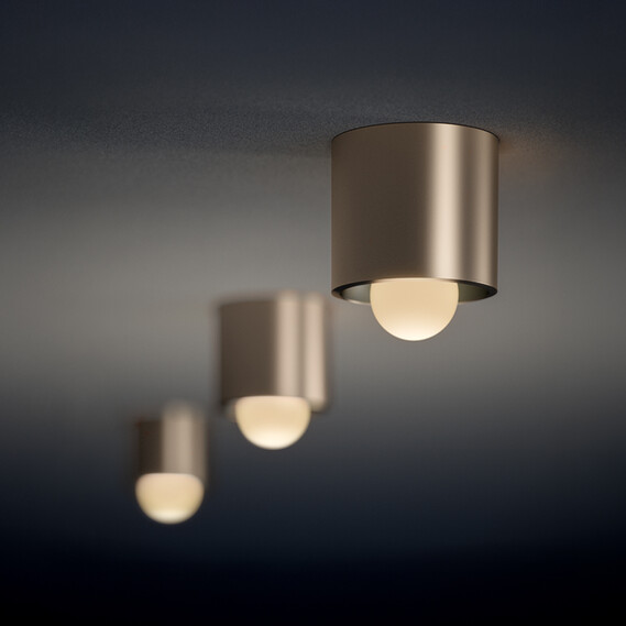 Occhio coro moon alto gold matt Deckenstrahler