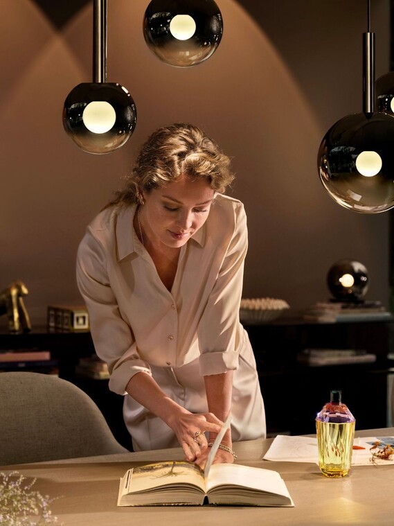 Occhio Leuchte Luna sospeso cloud rund Glas