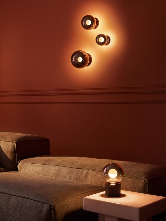 Luna Leuchtenserie Wohnzimmer rot