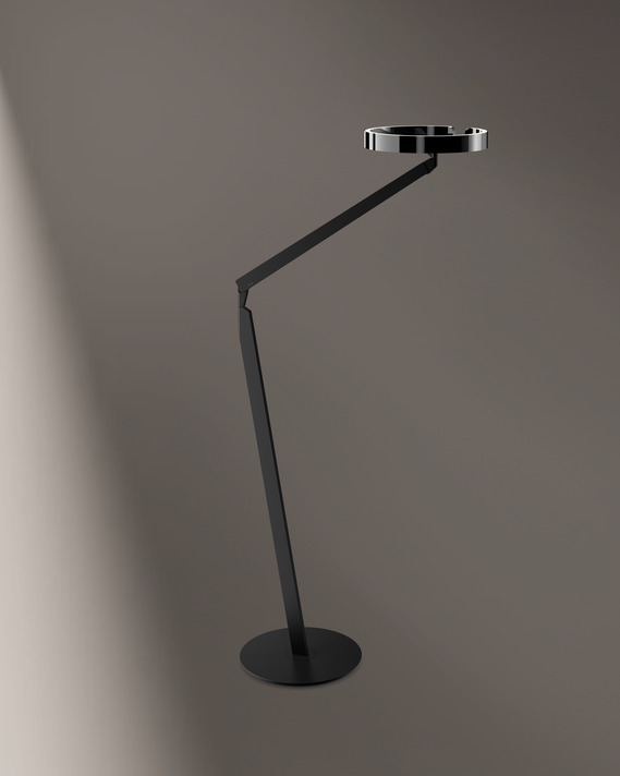 Occhio Gioia lettura floor luminaire on gray backround