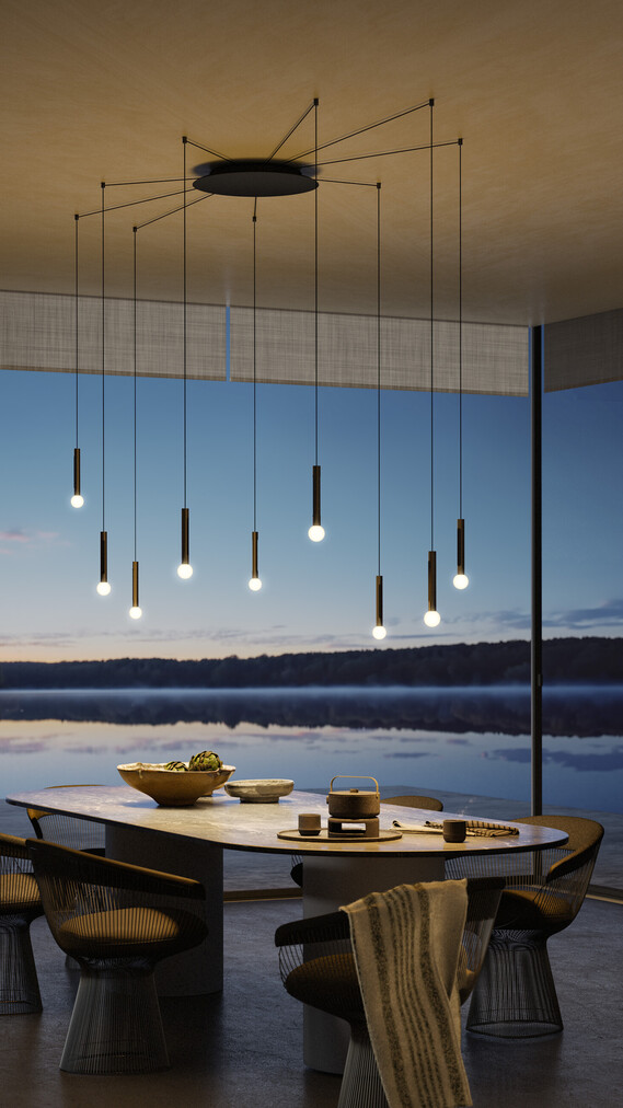 Coro moon spider über Esstisch