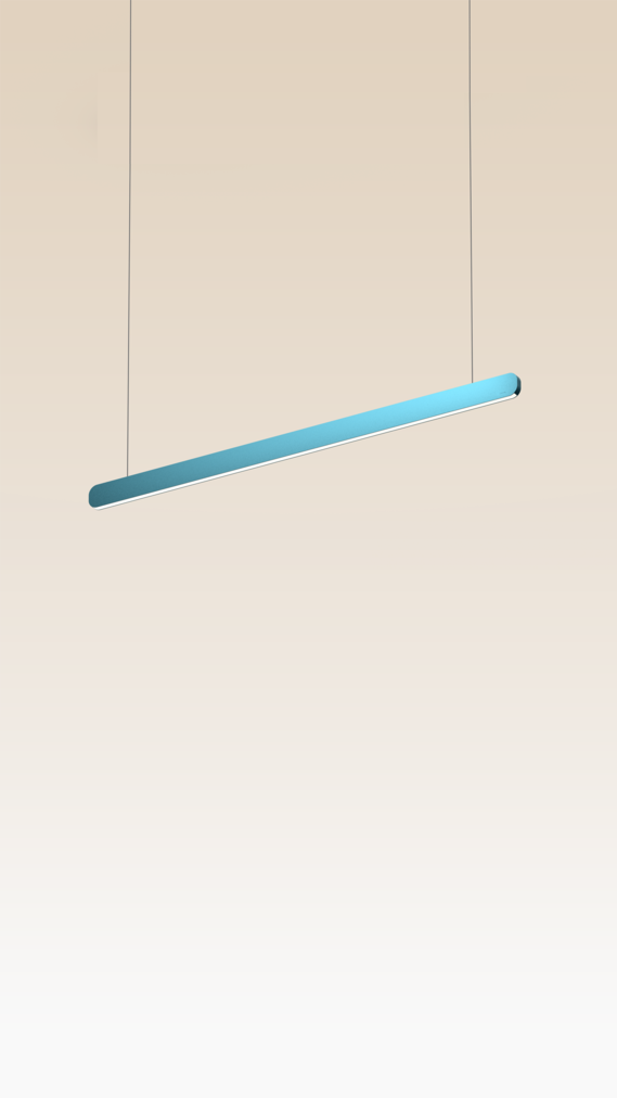 Occhio Mito volo pendant luminaire on beige backround